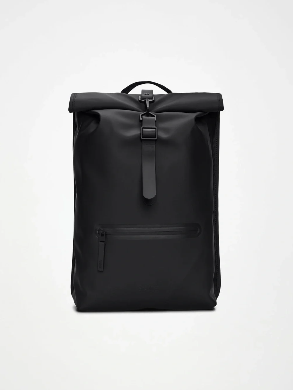 NWT- Rains Black Roll-Top Waterproof Rucksack